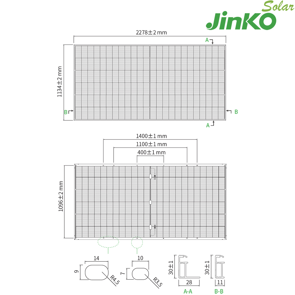 پنل خورشیدی جینکو سولار 620W بایفشیال - تصویر 3