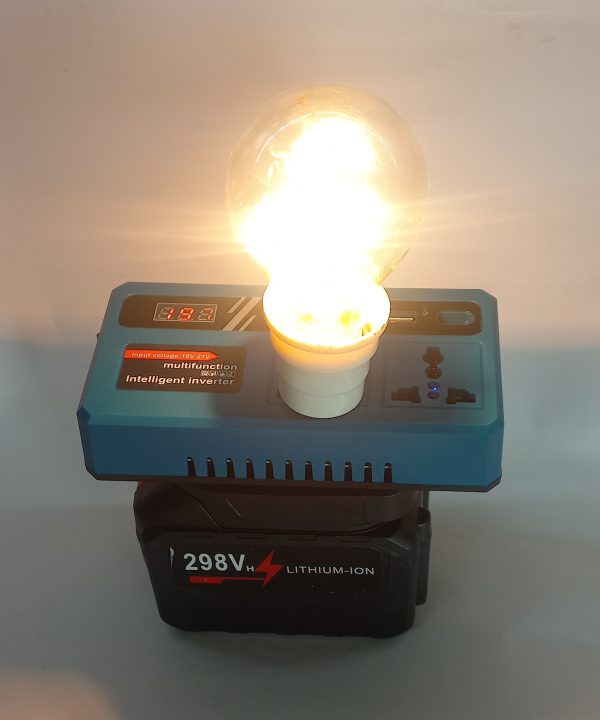اینورترشارژر چندکاره خروجی 220ولت شبه سینوسی150وات با باتری لیتیوم intelligent inverter 298VA