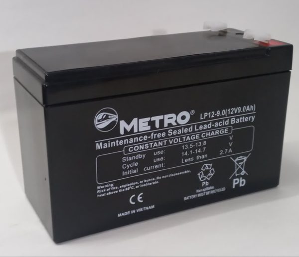 باتری 12ولت9آمپر مترو metroماشین شارژی_موتور شارژی_ یوپی اس_دزدگیر
