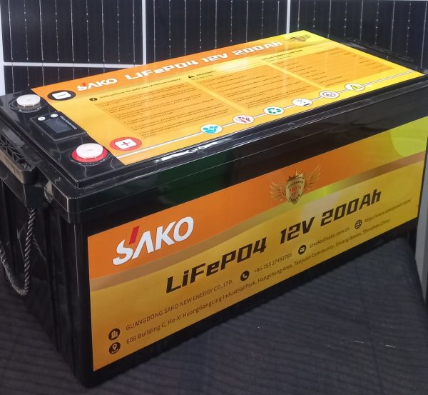 باتری لیتیوم  12 ولت 200 آمپر 2/5کیلووات LiFePO4 (لیتیوم فسفات آهن) برند SAKO