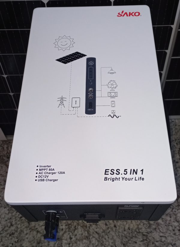 پاور استیشن 5 کاره تک فاز 1کیلووات باتری 2کیلووات SAKO مدل Alpha ESS 5 IN 1-1000W